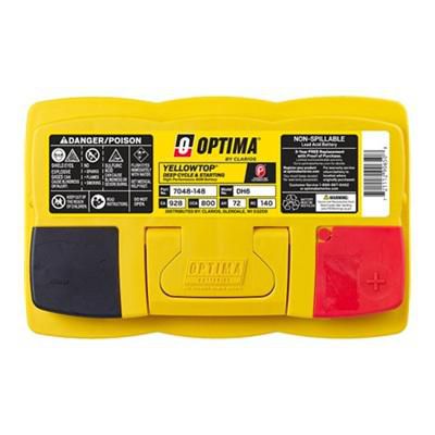Optima Yellow Top Car and Truck Battery | AGM | 800CCA | Group Size 48