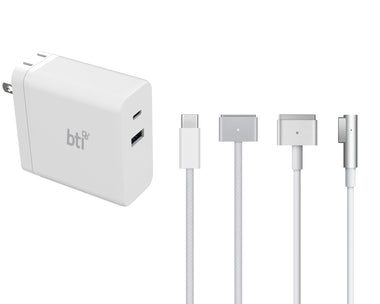 AC ADAPTER WITH USB-C & USB-A PORT - 100W (INCLUDES: USB-C, MAGSAFE 1, MAGSAFE 2, MAGSAFE 3 CABLES)