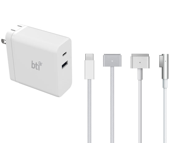 AC ADAPTER WITH USB-C & USB-A PORT - 100W (INCLUDES: USB-C, MAGSAFE 1, MAGSAFE 2, MAGSAFE 3 CABLES)