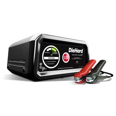 DieHard 12V 10A Automatic Battery Charger and Maintainer for Automotive and Heavy Duty Batteries