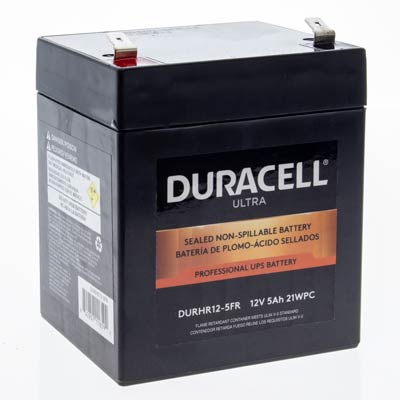 Duracell Ultra 12V 5AH High Rate AGM Sealed Lead Acid (SLA) Battery with F2 Terminals