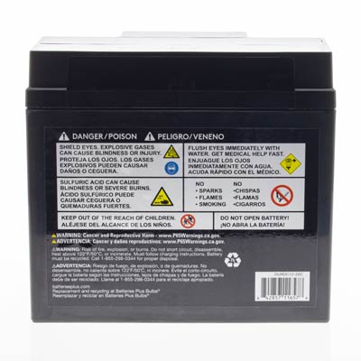 Duracell Ultra 12V 20AH Deep Cycle AGM Sealed Lead Acid (SLA) Battery with M5 Insert Terminals