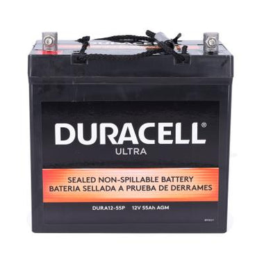 Duracell Ultra 12V 55AH AGM General Purpose Sealed Lead Acid (SLA) Battery with P Terminals