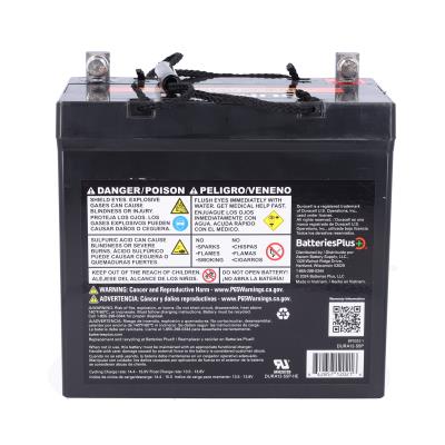Duracell Ultra 12V 55AH AGM General Purpose Sealed Lead Acid (SLA) Battery with P Terminals