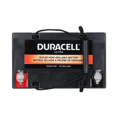 Duracell Ultra 12V 55AH AGM General Purpose Sealed Lead Acid (SLA) Battery with P Terminals