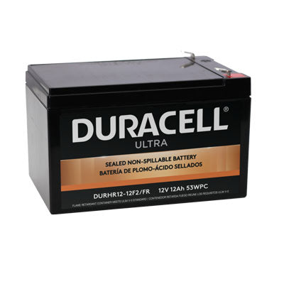Duracell Ultra 12V 12AH High Rate AGM Sealed Lead Acid (SLA) Battery with F2 Terminals