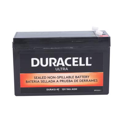 Duracell Ultra 12V 9AH AGM Sealed Lead Acid (SLA) Battery with F1 Terminal