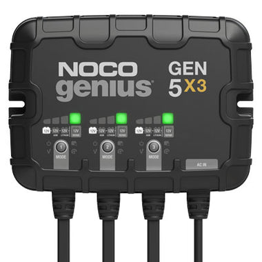 NOCO 3-Bank 15A On-Board Charger for Automotive, Marine, Heavy Duty, and Specialty Batteries