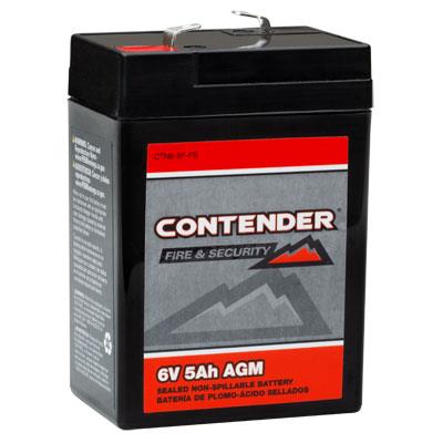 Contender 6V 5Ah AGM Fire and Security Battery