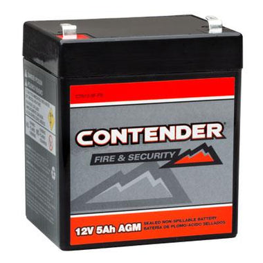 Contender 12V 5Ah AGM Fire and Security Battery - 0