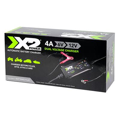 X2Power 4A 6V/12V Automatic Battery Charger and Maintainer for Automotive and Powersport Batteries