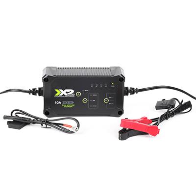 X2Power 10A 6V/12V Automatic Battery Charger/Maintainer for Automotive, Golf, & Marine Batteries