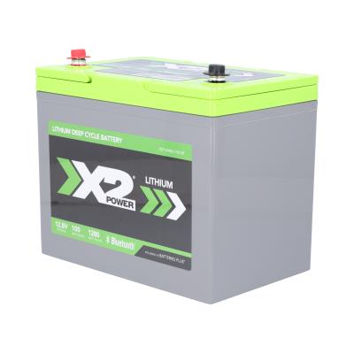 X2Power 12.8V 100Ah Marine Lithium Iron Phosphate Deep Cycle Battery with Bluetooth