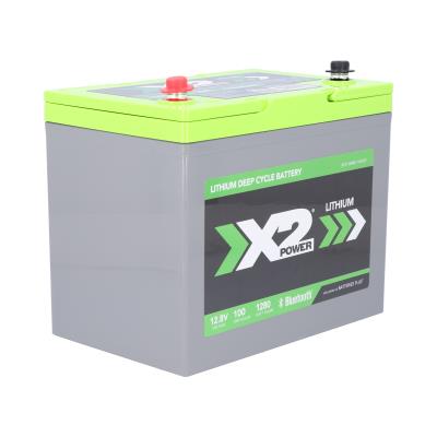 X2Power 12.8V 100Ah Marine Lithium Iron Phosphate Deep Cycle Battery with Bluetooth