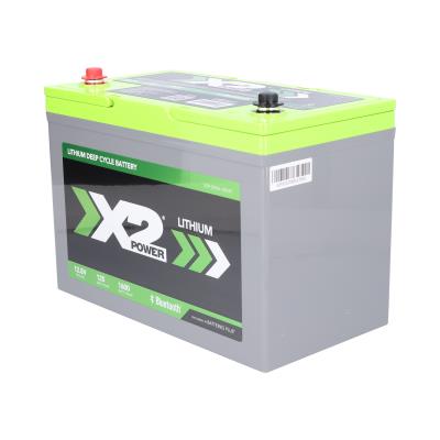 X2Power 12.8V 125Ah Marine Lithium Iron Phosphate Deep Cycle Battery with Bluetooth