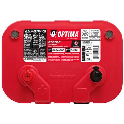 Optima Red Top Car Battery | Group 34/78 | 800CCA AGM