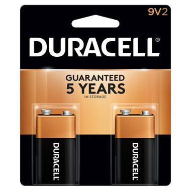 Duracell Coppertop 9V 9V, 6LR61 Alkaline Battery - 2 Pack