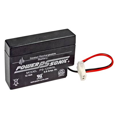Power Sonic 12V .8AH AGM Sealed Lead Acid (SLA) Battery with WL Terminals