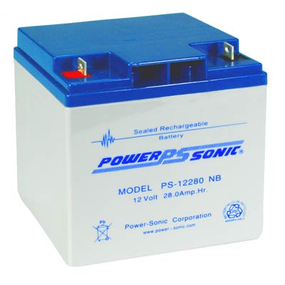 Power Sonic 12V 28AH AGM Sealed Lead Acid (SLA) Battery with NB Terminals