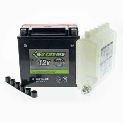 Xtreme 14-BS 12V 200CCA AGM Powersport Battery