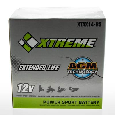 Xtreme 14-BS 12V 200CCA AGM Powersport Battery