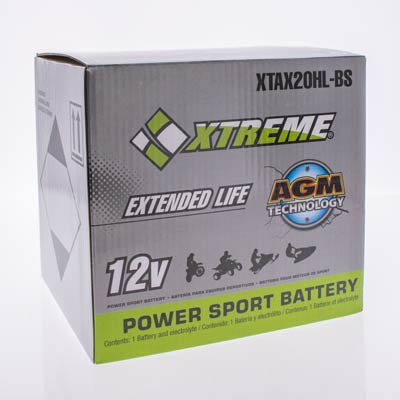 Xtreme 20HL-BS 12V 310CCA AGM Powersport Battery