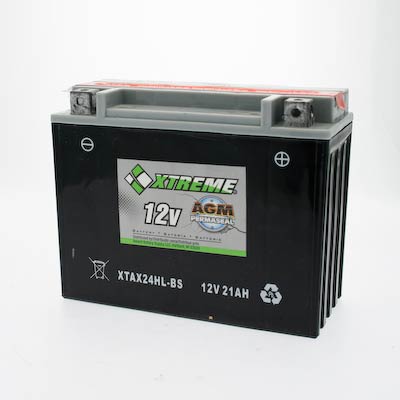 Xtreme 24HL-BS 12V 350CCA AGM Powersport Battery