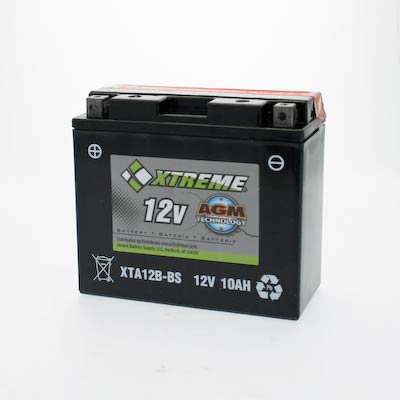 Xtreme 12B-BS 12V 175CCA AGM Powersport Battery