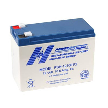 Power Sonic 12V 10.5AH AGM Sealed Lead Acid (SLA) Battery with F2 Terminals