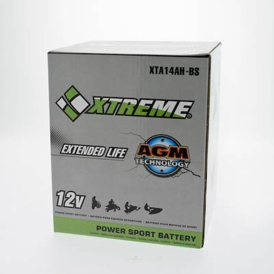 Xtreme 14AH-BS 12V 205CCA AGM Powersport Battery