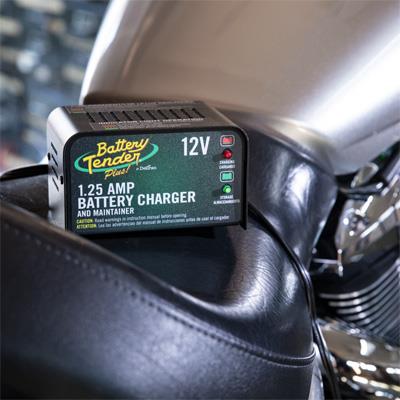 Battery Tender Plus 12V 1.25A Charger and Maintainer for Motorcycle, ATV, and Watercraft Batteries