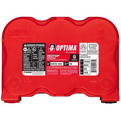 Optima Red Top Car Battery | Group 78 | 800CCA