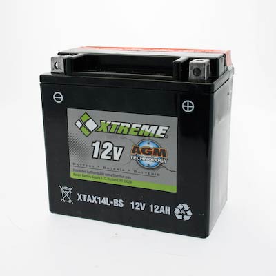 Xtreme 14L-BS 12V 200CCA AGM Powersport Battery