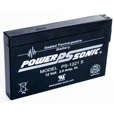 Power Sonic 12V 2AH AGM Sealed Lead Acid (SLA) Battery with F1 Terminals