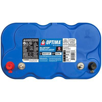 Optima Blue Top Marine & RV Battery | Deep Cycle AGM | 800CCA | Group Size 27