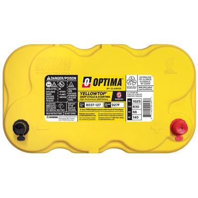 Optima Yellow Top Car Battery | Group 27F | 830CCA
