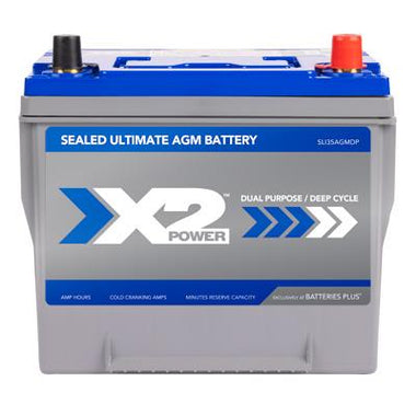X2Power Car Battery | Group 35 | 740CCA | Premium AGM