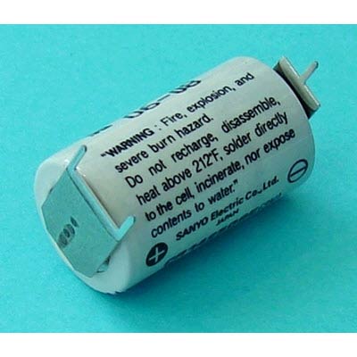 Dantona 1/2AA 3V Lithium 3 PC Pin Battery - 1 Pack
