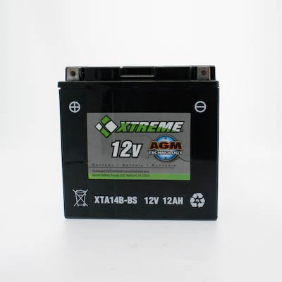 Xtreme 14B-BS 12V 210CCA AGM Powersport Battery