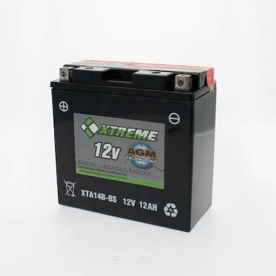 Xtreme 14B-BS 12V 210CCA AGM Powersport Battery