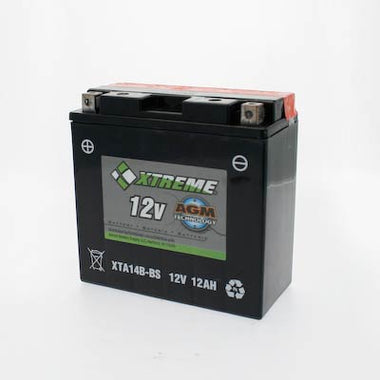 Xtreme 14B-BS 12V 210CCA AGM Powersport Battery - 0