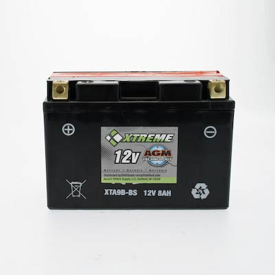 Xtreme 9B-BS 12V 110CCA AGM Powersport Battery