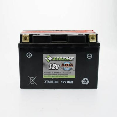 Xtreme 9B-BS 12V 110CCA AGM Powersport Battery