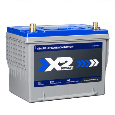 X2Power Car and Truck Battery | Premium AGM | 840CCA | Group Size 24