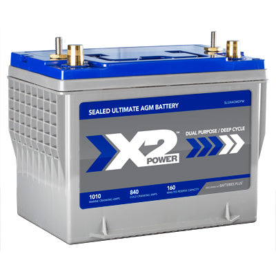 X2Power BCI Group 24M 12V 76AH 840CCA AGM Deep Cycle Marine & RV Battery