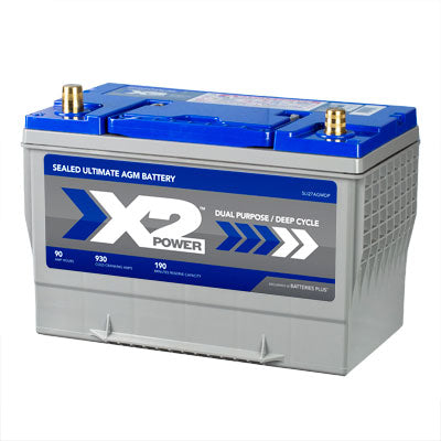 X2Power Car Battery | Group 27 | 930CCA | Premium AGM