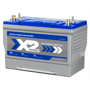 X2Power BCI Group 27M 12V 90AH 930CCA AGM Deep Cycle Marine & RV Battery - 0