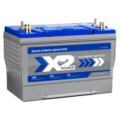 X2Power BCI Group 27M 12V 90AH 930CCA AGM Deep Cycle Marine & RV Battery