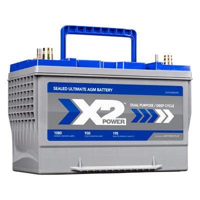 X2Power BCI Group 27M 12V 90AH 930CCA AGM Deep Cycle Marine & RV Battery
