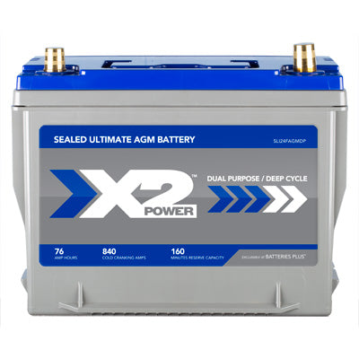 X2Power Car Battery | Group 24F | 840CCA | Premium AGM